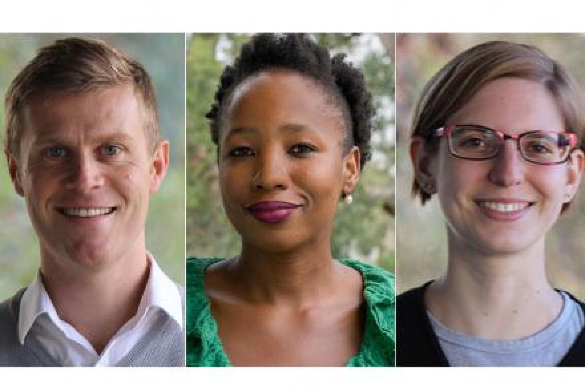 (L-R): Associate Professor Christian Downie, Dr Yandisa Ngqangashe and Dr Lee White