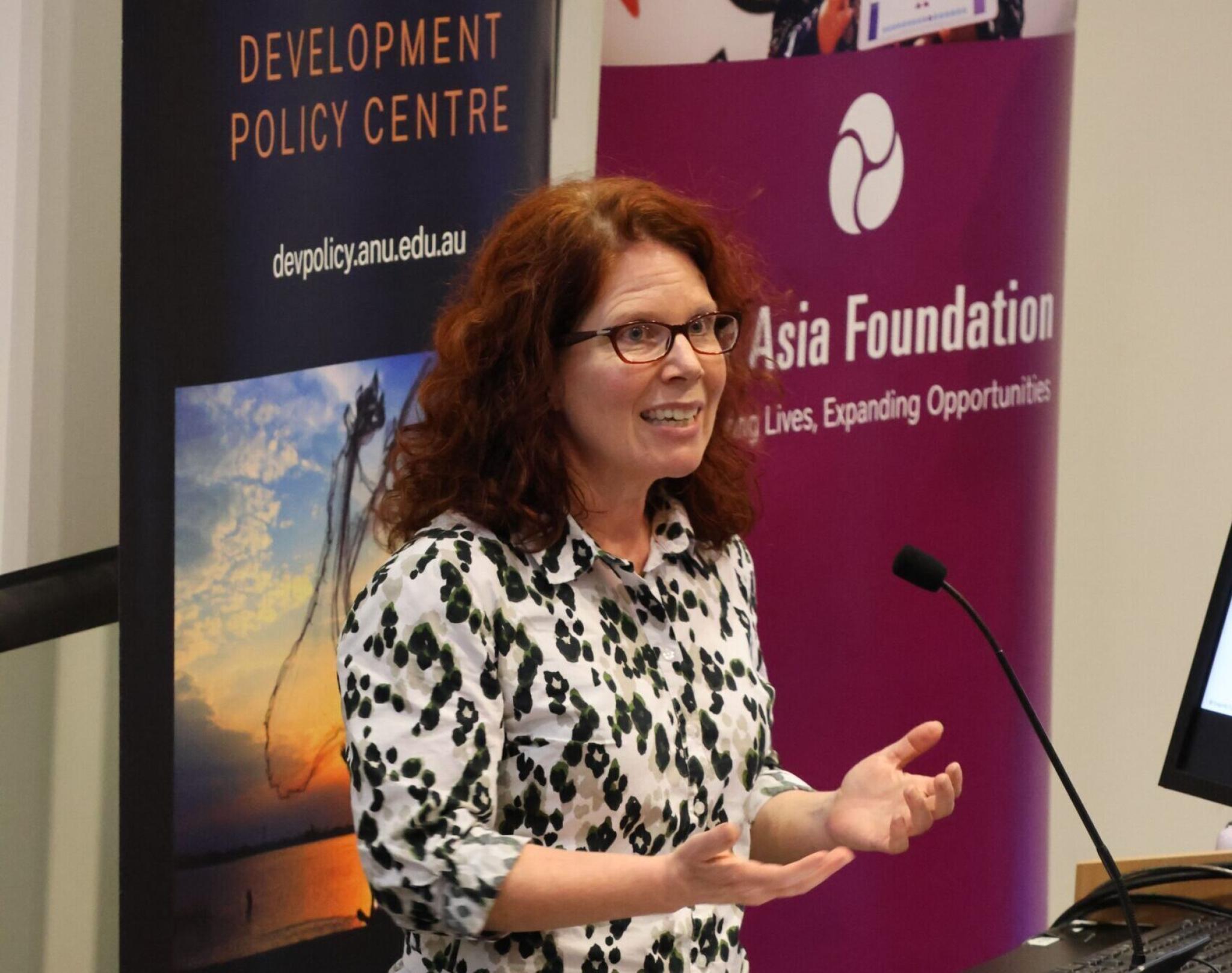 Australian National University Professor Miranda Forsyth at the 2024 Australasian AID Conference, 3 December (Development Policy Centre)