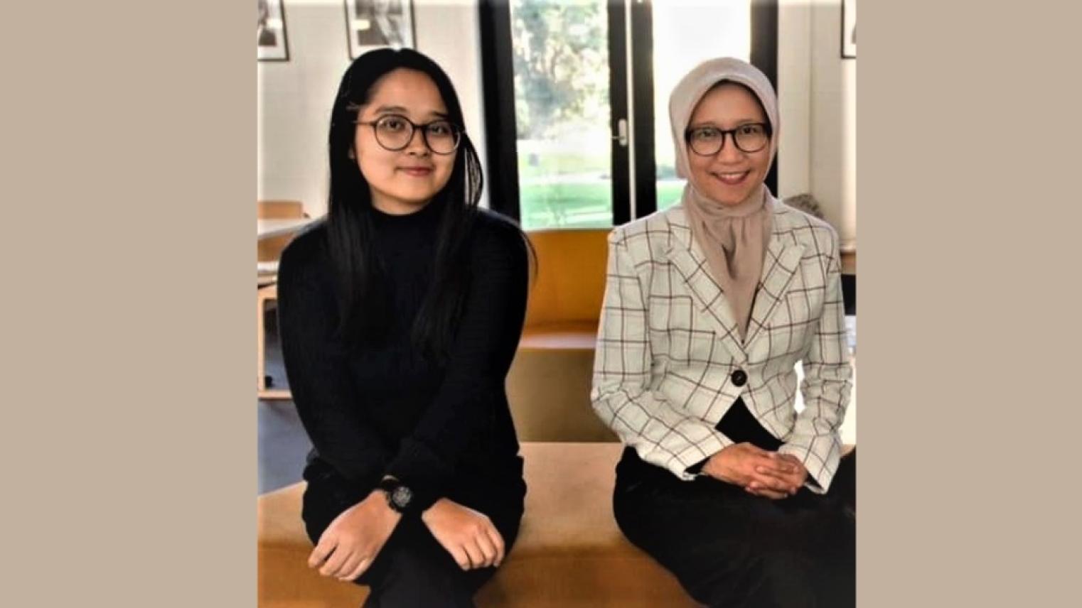 Rani with her supervisor Dr Eva Nisa Rani with her supervisor Dr Eva Nisa