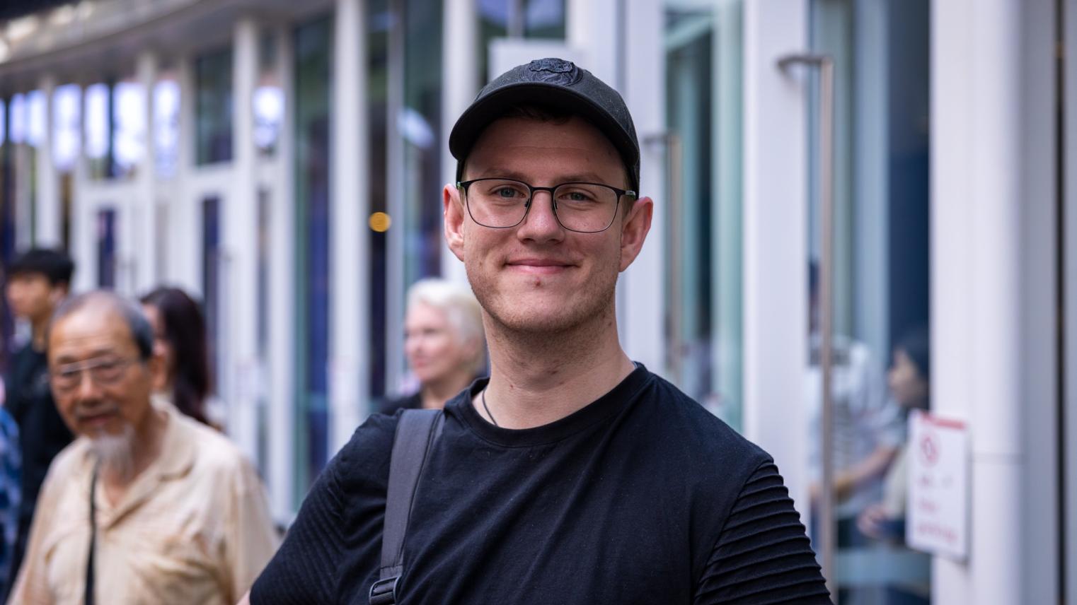 University student Mathew Lillywhite was thrilled to ask a question to the Malaysian Prime Minister. University student Mathew Lillywhite was thrilled to ask a question to the Malaysian Prime Minister.