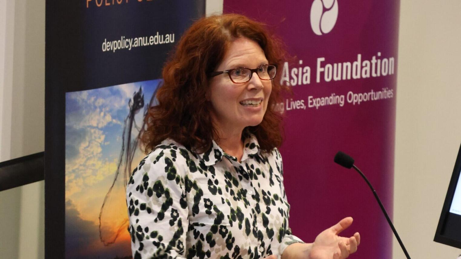 Australian National University Professor Miranda Forsyth at the 2024 Australasian AID Conference, 3 December (Development Policy Centre)